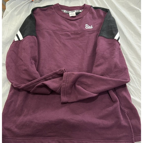 pink crewneck sweatshirt Purple Victorias Secret Medium - Picture 1 of 2